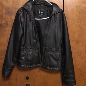 Black leather jacket